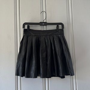 Alice and Olivia Classic Faux Leather Mini Skirt